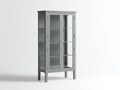Vetrina - Legno - 92x40x176 cm - Grigio - Moderno