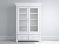 Vetrina - Legno - 124x47x208 cm - Bianco - Classico