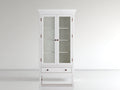 Vetrina - Legno - 88x41x190 cm - Bianco - Tradizionale