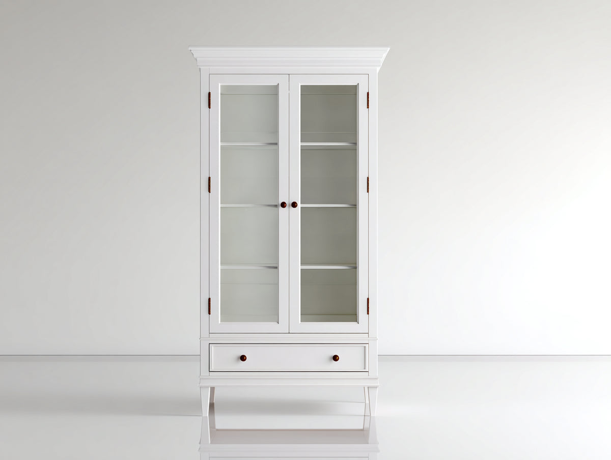 Vetrina - Legno - 88x41x190 cm - Bianco - Tradizionale