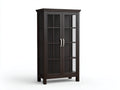Vetrina - Legno - 91x41x180 cm - Marrone espresso - Tradizionale
