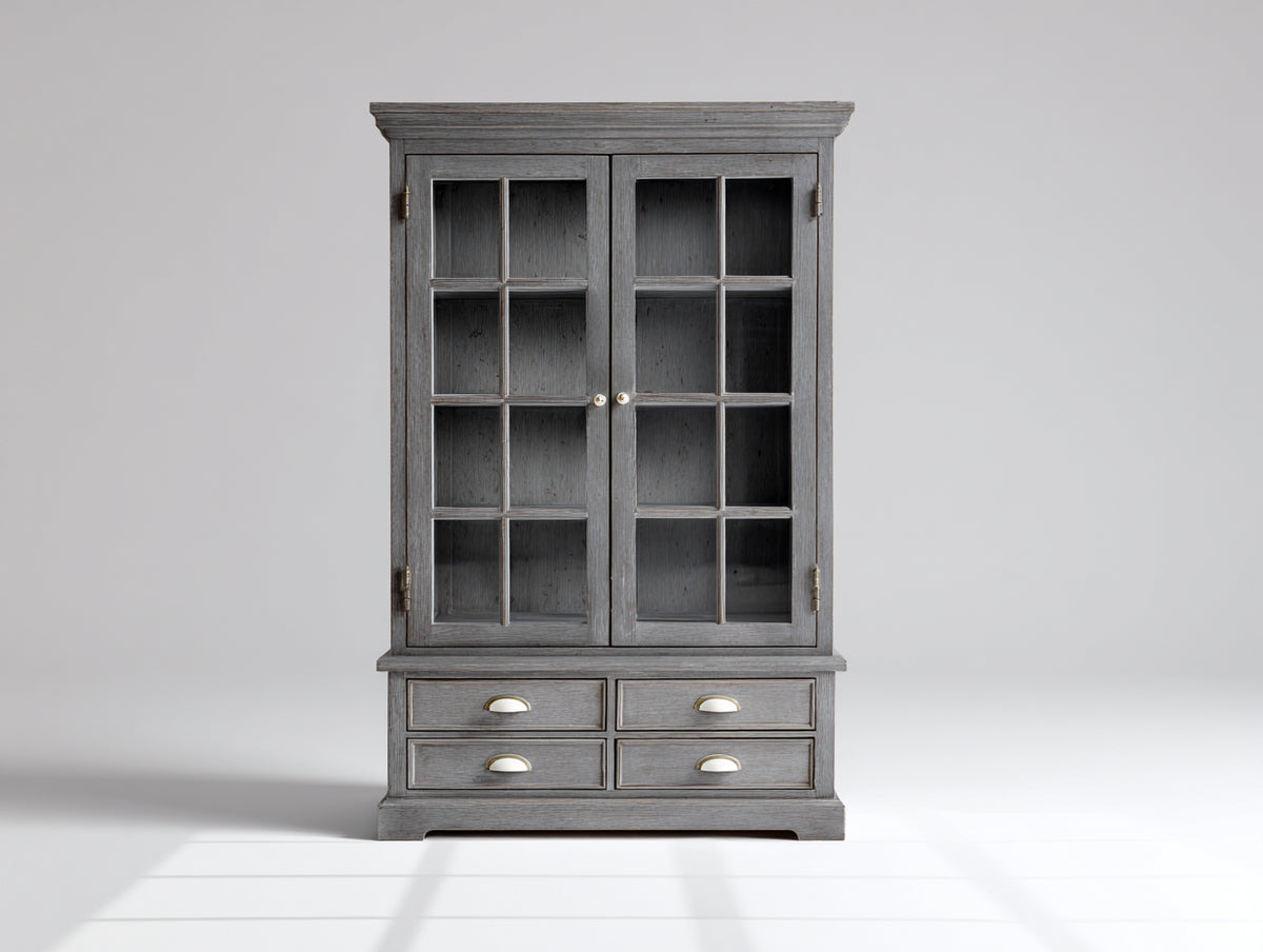 Vetrina - Legno - 91x41x180 cm - Marrone espresso - Tradizionale