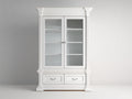 Vetrina - Legno - 112x45x204 cm - Bianco - Classico