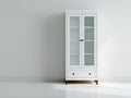 Vetrina - Legno - 79x38x178 cm - Bianco - Classico