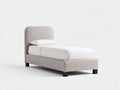 Letto singolo - Tessuto - 210 x 100 x 110 cm - Beige chiaro - Design moderno