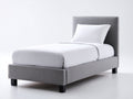 Letto singolo - Tessuto - 210 x 100 x 110 cm - Grigio - Design contemporaneo