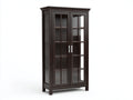 Vetrina - Legno - 94x43x184 cm - Marrone scuro - Classico